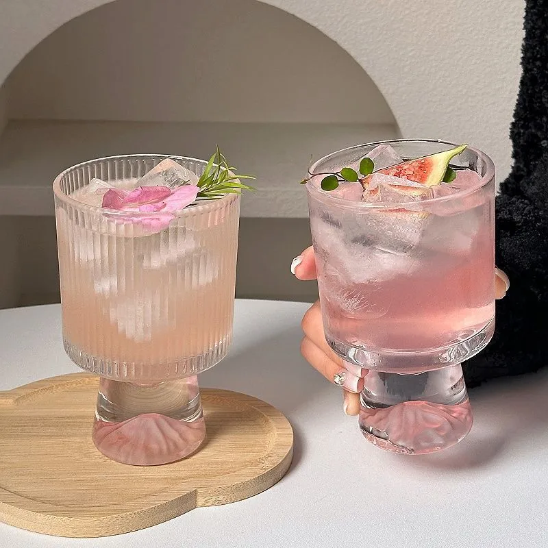 Стакан стеклянный с золотой каймой, для напитков и десертов, 1 шт.