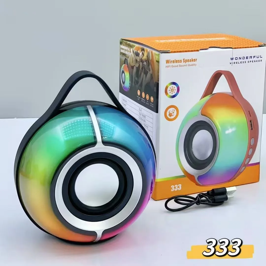 Портативная Bluetooth-колонка SY-333 с RGB-подсветкой, 1000-1200 мАч