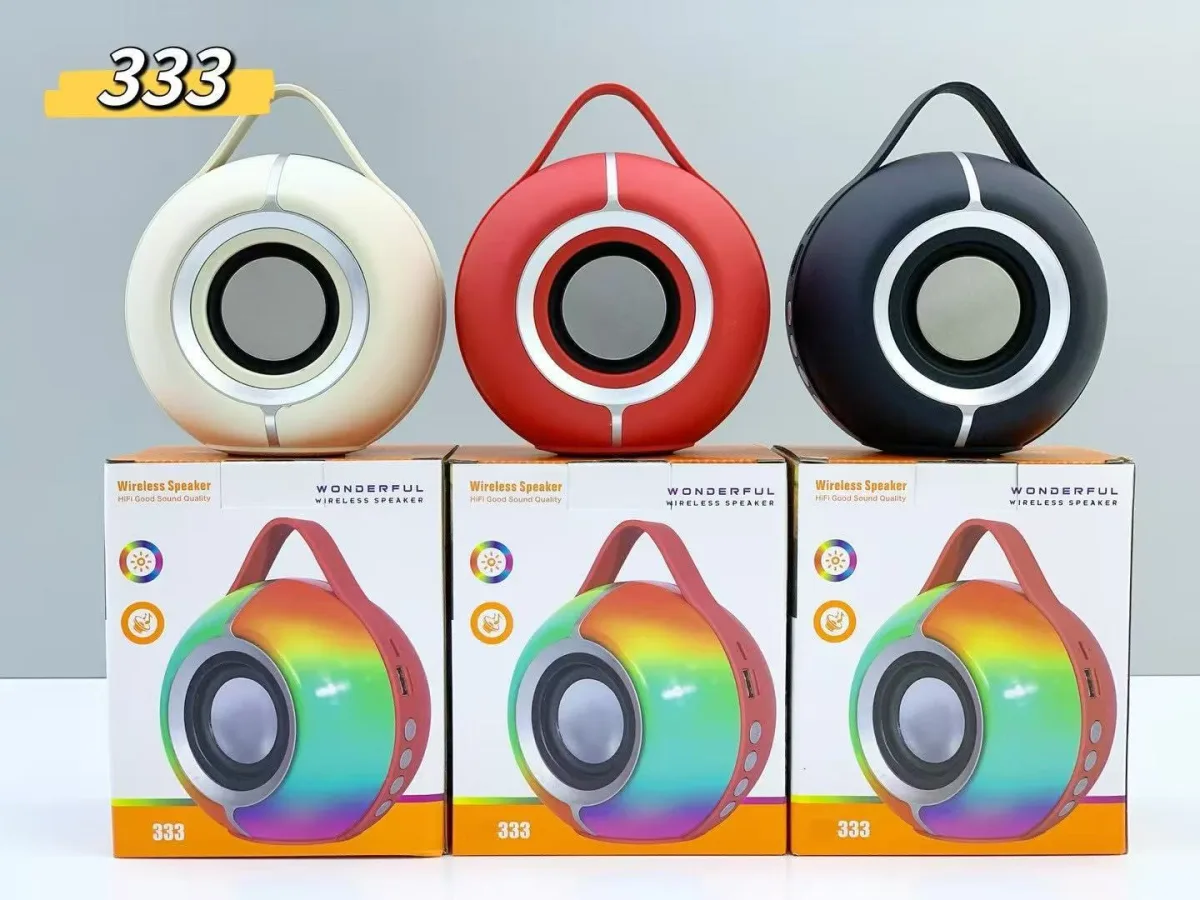 Портативная Bluetooth-колонка SY-333 с RGB-подсветкой, 1000-1200 мАч