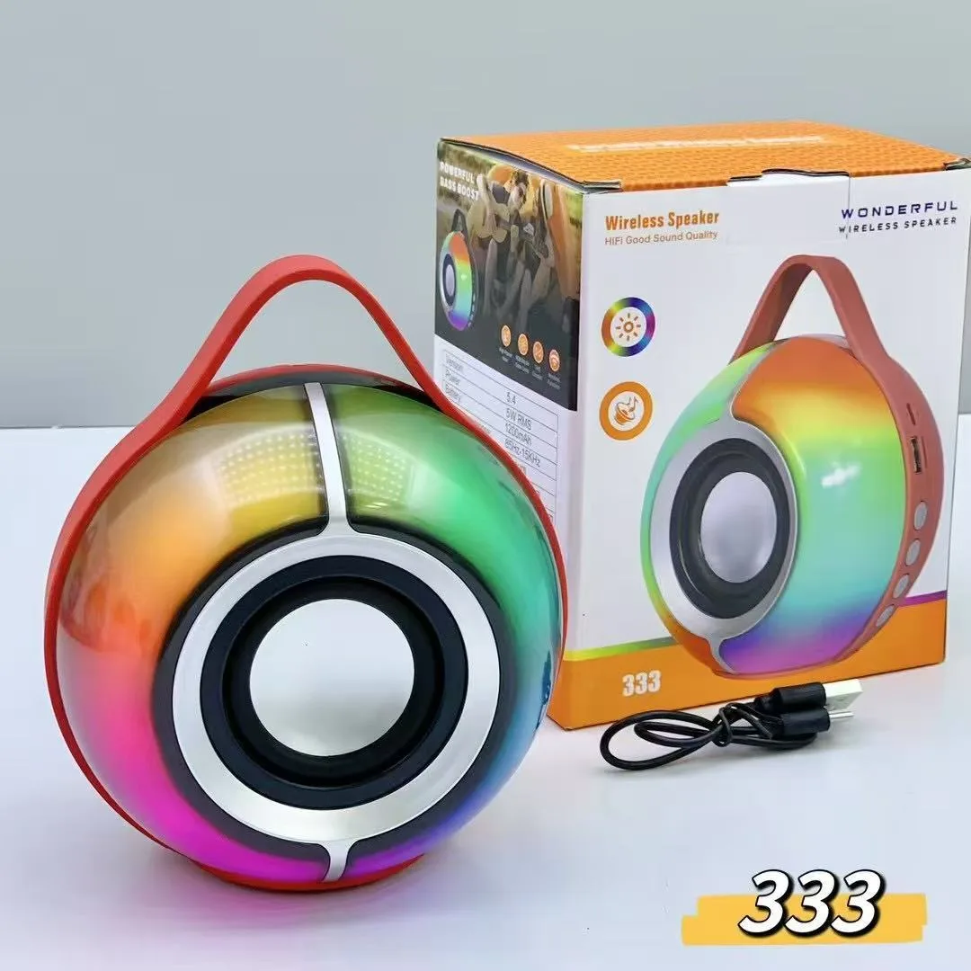 Портативная Bluetooth-колонка SY-333 с RGB-подсветкой, 1000-1200 мАч