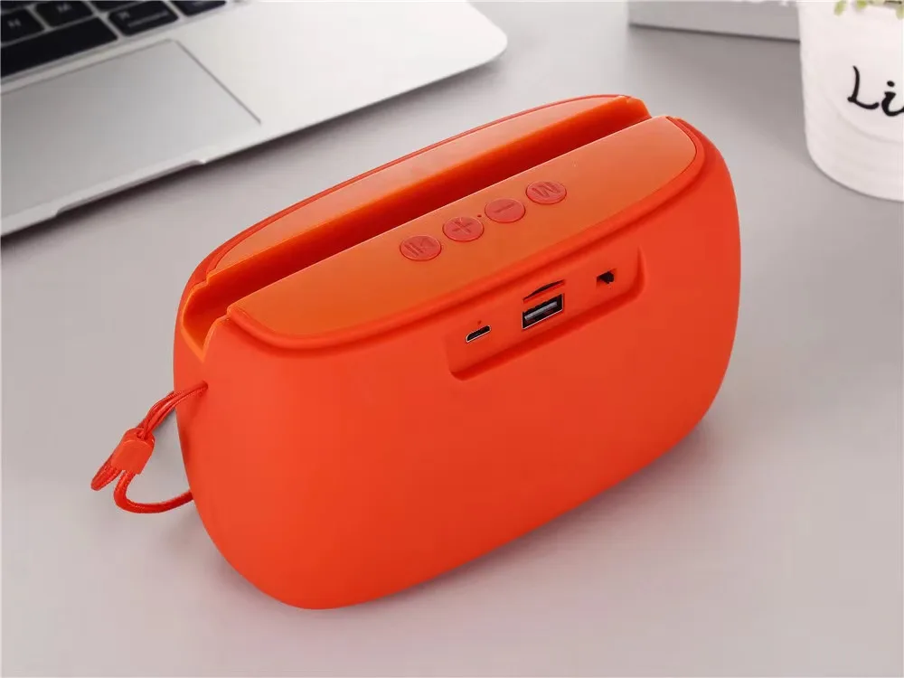 Портативная Bluetooth-колонка с подставкой для телефона, мини-сабвуфер