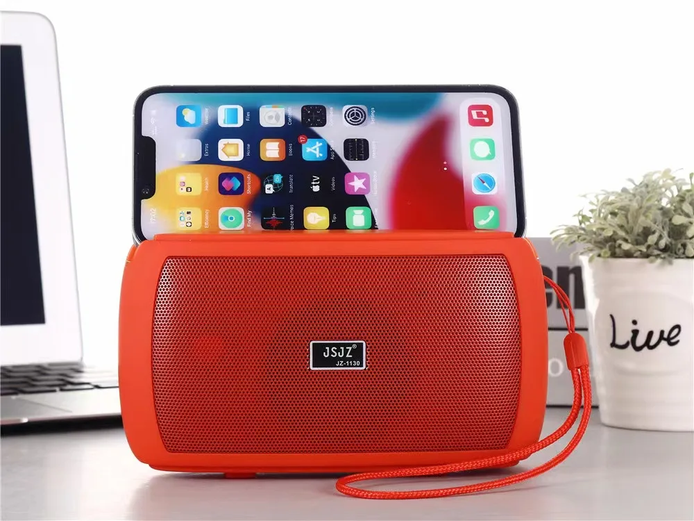 Портативная Bluetooth-колонка с подставкой для телефона, мини-сабвуфер