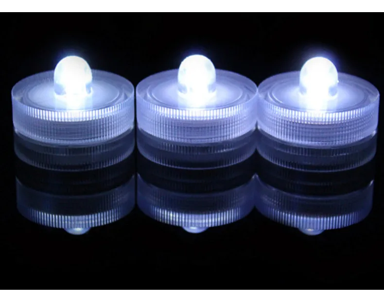 Круглая водонепроницаемая LED-свеча для аквариума, тонущая, многоцветная