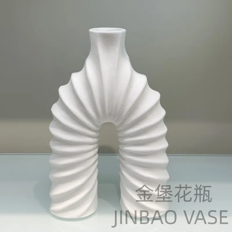 Керамическая ваза для цветов, современный минимализм, 16×7×21 см