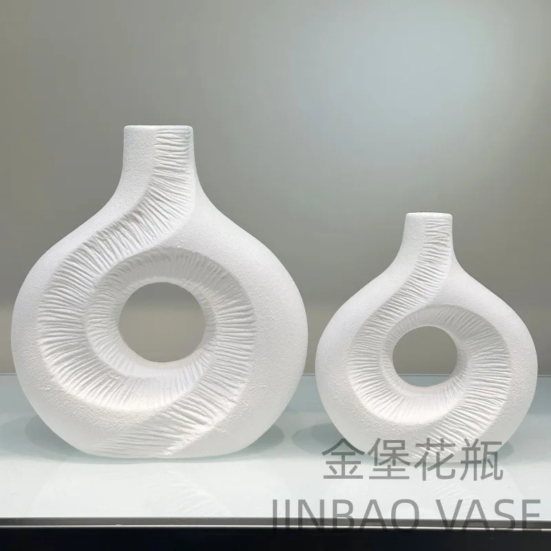 Керамическая ваза для цветов, современный минимализм, 16×7×21 см