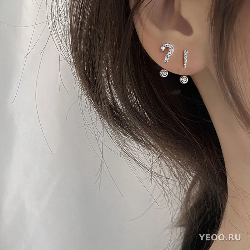 Серьги-гвоздики женские из меди с геометрическим дизайном в стиле Instagram