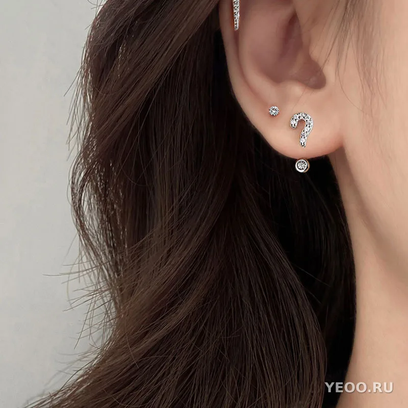 Серьги-гвоздики женские из меди с геометрическим дизайном в стиле Instagram