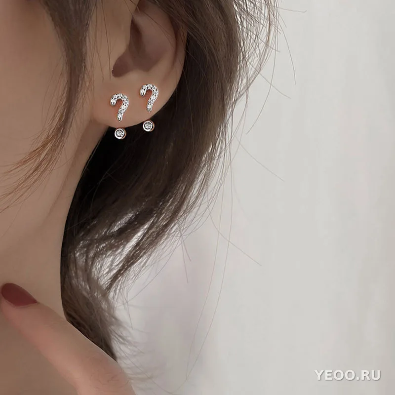 Серьги-гвоздики женские из меди с геометрическим дизайном в стиле Instagram