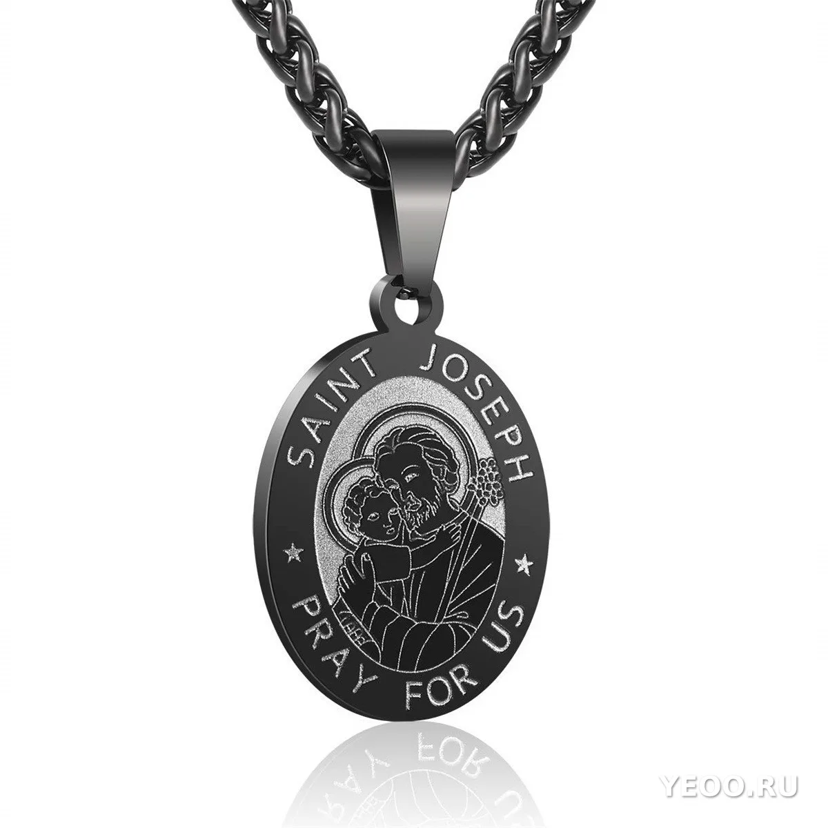 Серебряный крест-подвеска на цепочке