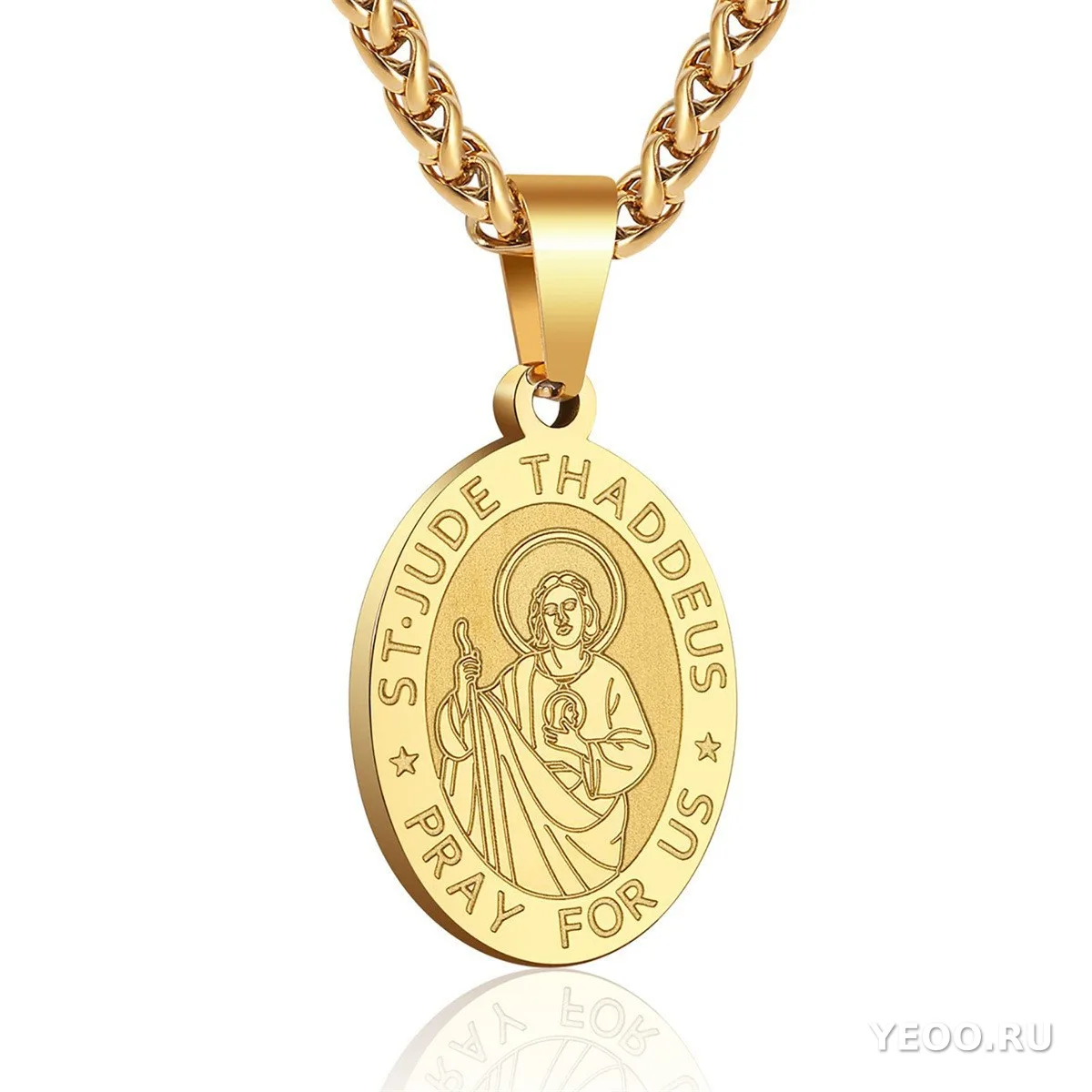 Серебряный крест-подвеска на цепочке