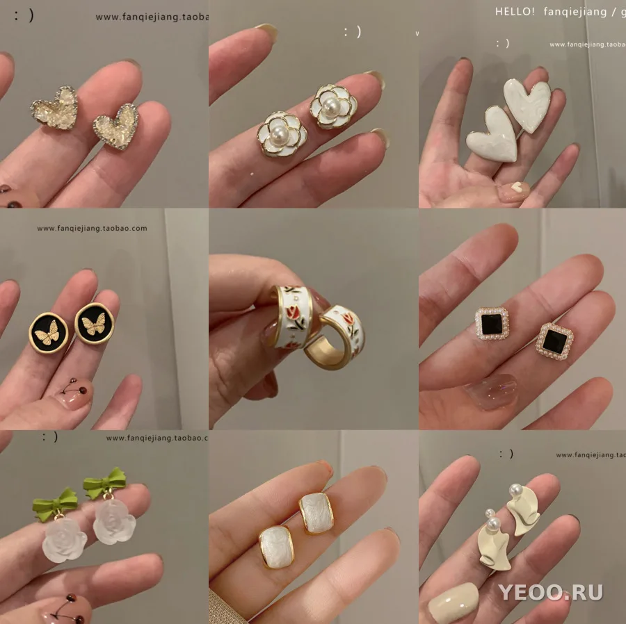 Серьги-гвоздики из серебра 925 пробы с жемчугом, форма сердца