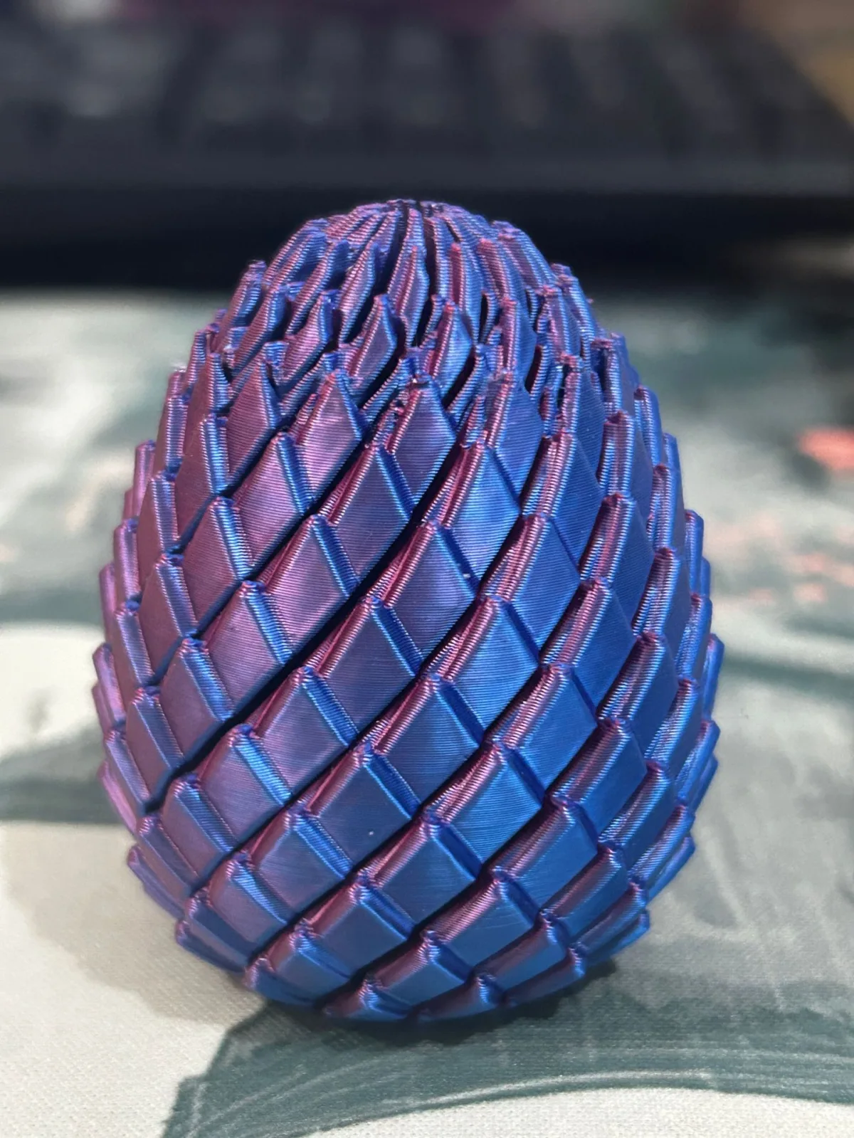 3D-печатное яйцо-дракон антистресс трансформирующееся, PLA, 5,6 и 7,5 см
