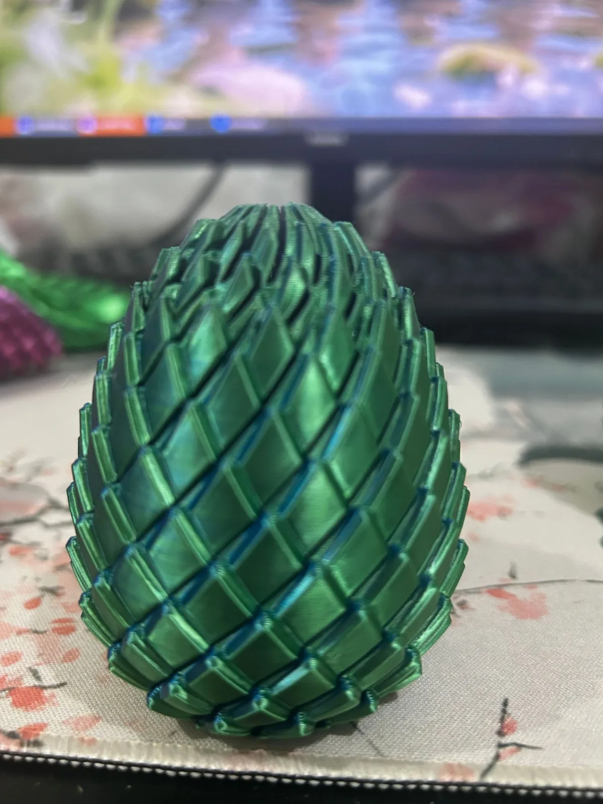 3D-печатное яйцо-дракон антистресс трансформирующееся, PLA, 5,6 и 7,5 см
