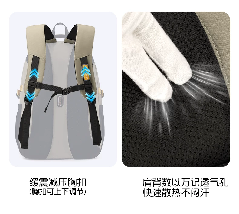 Мужской рюкзак большой вместимости для учёбы, работы и поездок