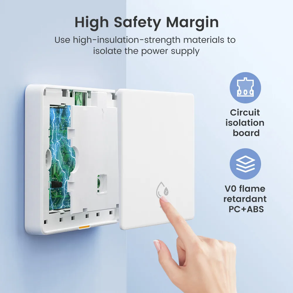 Умный настенный выключатель Zigbee для кондиционера и водонагревателя с таймером и голосовым управлением, EU