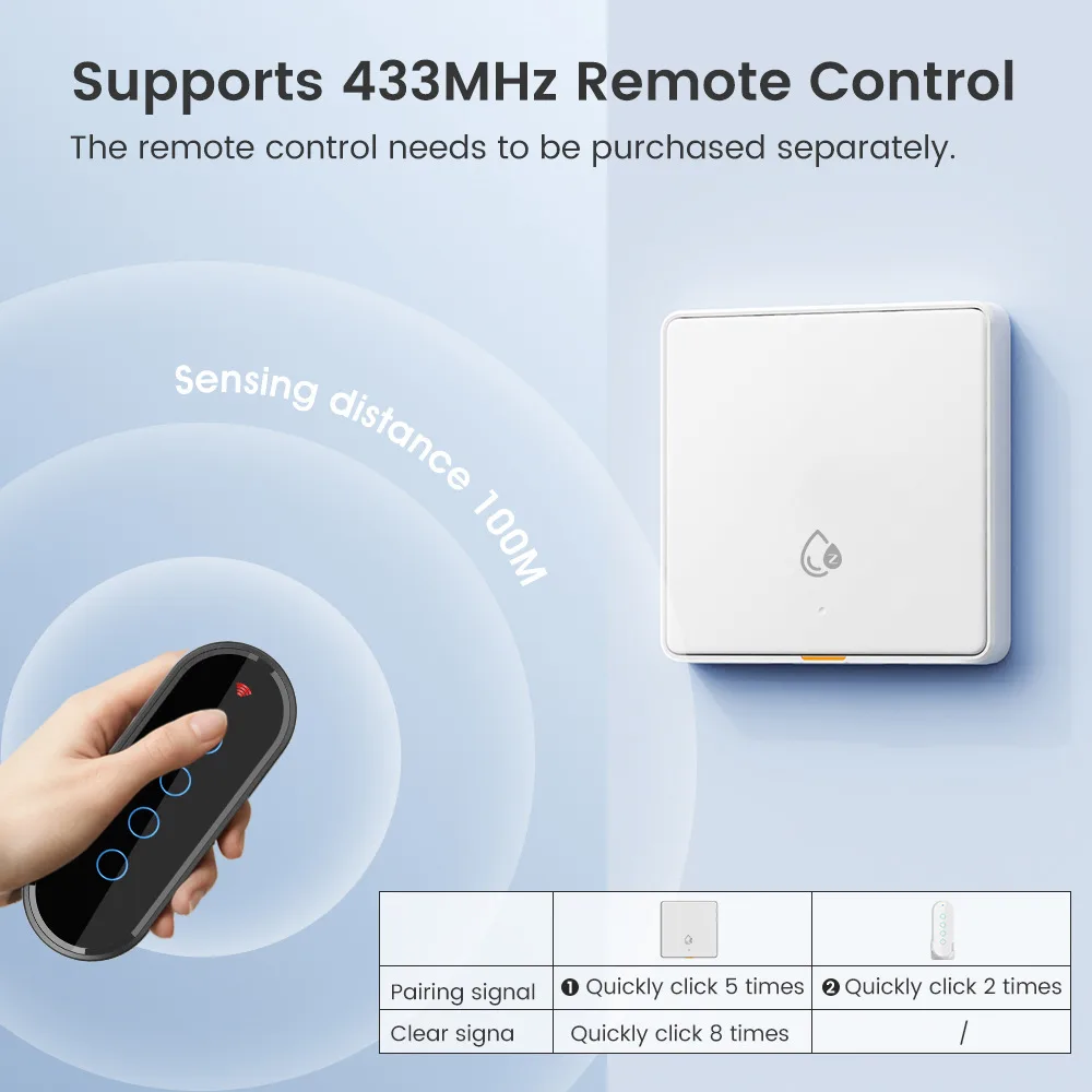 Умный настенный выключатель Zigbee для кондиционера и водонагревателя с таймером и голосовым управлением, EU