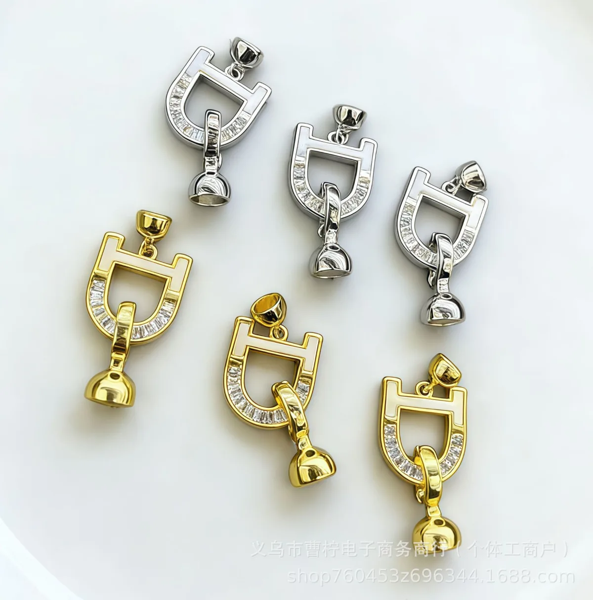 Соединительная пряжка-жемчуг для DIY-украшений, овальная, позолота 18K