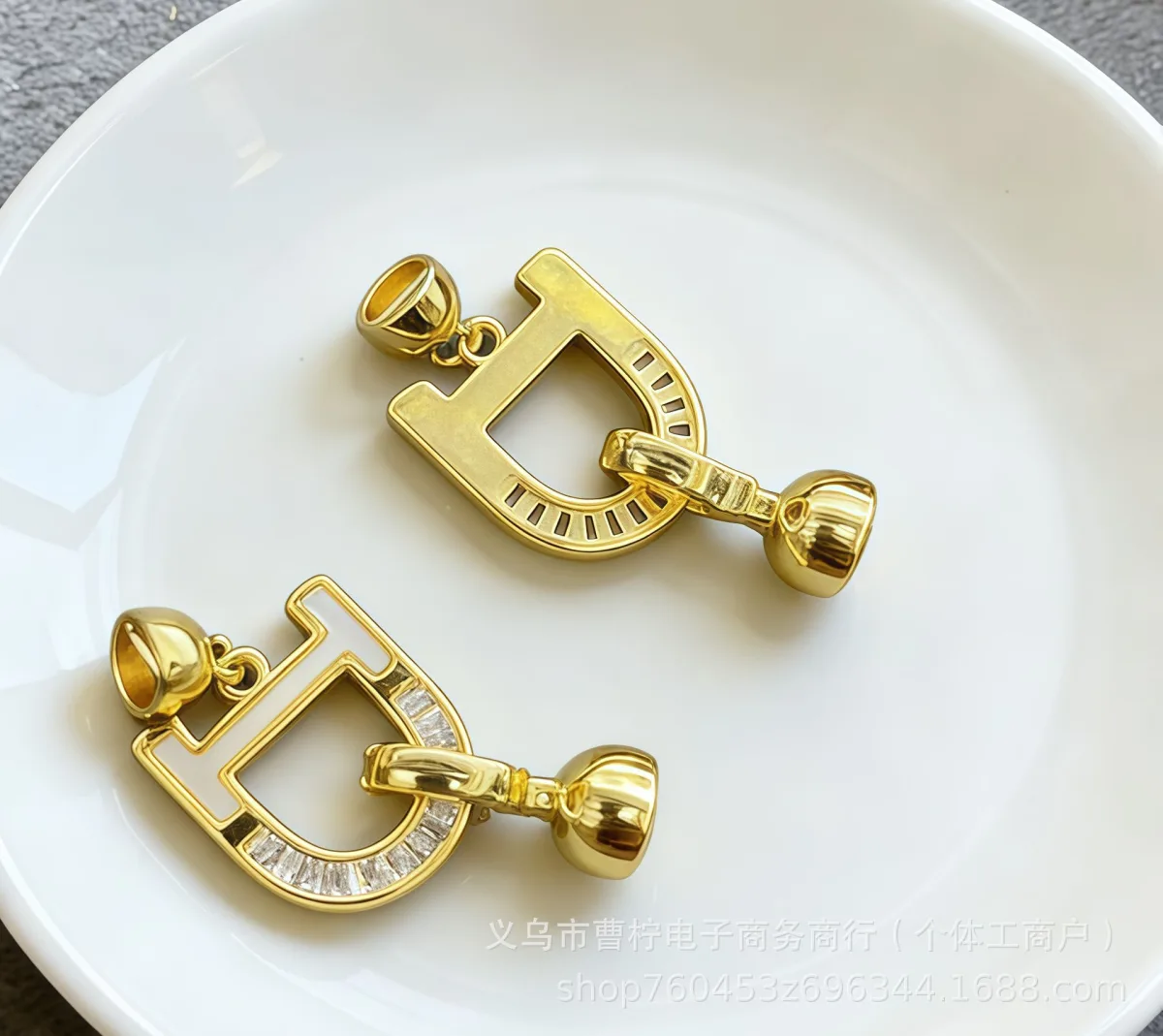 Соединительная пряжка-жемчуг для DIY-украшений, овальная, позолота 18K