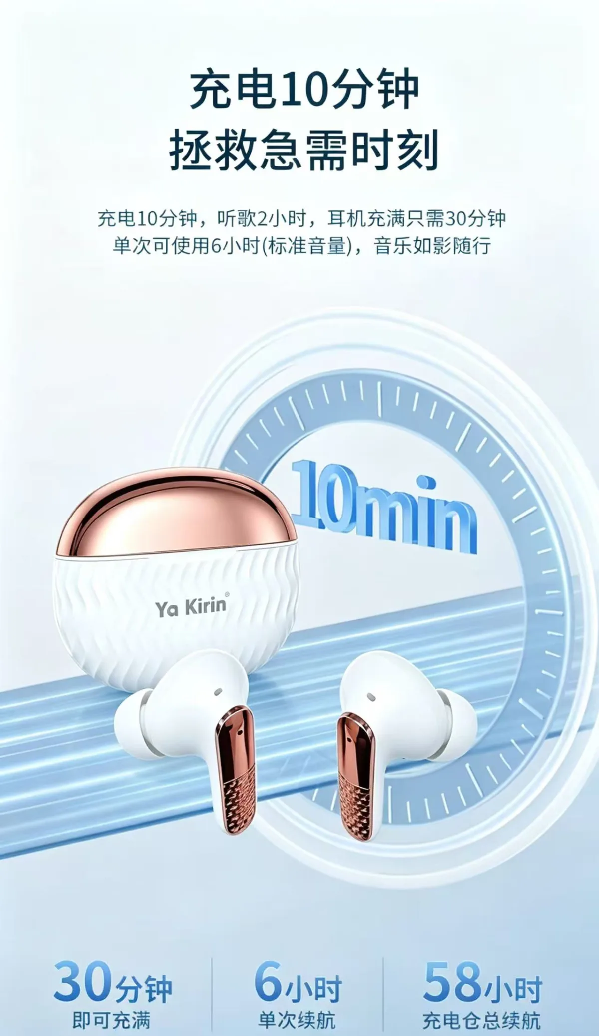 Беспроводные Bluetooth-наушники с шумоподавлением и сенсорным управлением