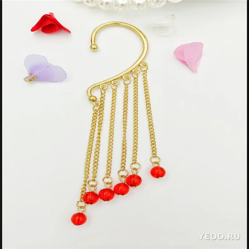 Серьги-подвески женские с кисточками в форме сердца, из сплава