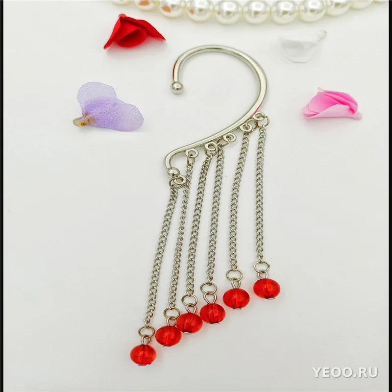 Серьги-подвески женские с кисточками в форме сердца, из сплава