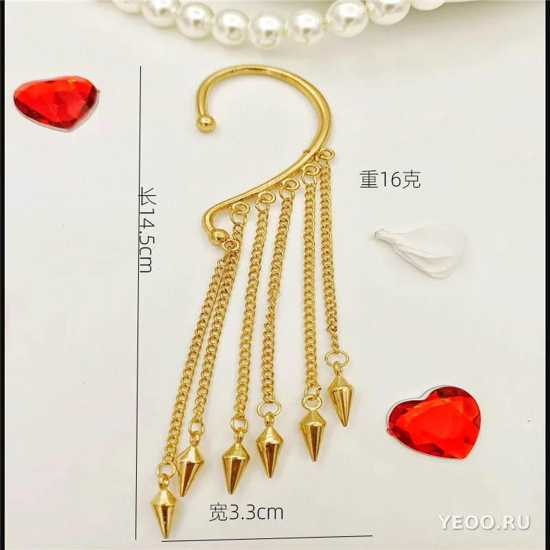 Серьги-подвески женские с кисточками в форме сердца, из сплава