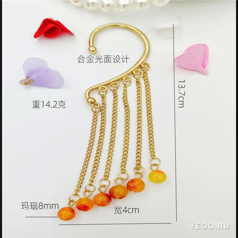 Серьги-подвески женские с кисточками в форме сердца, из сплава