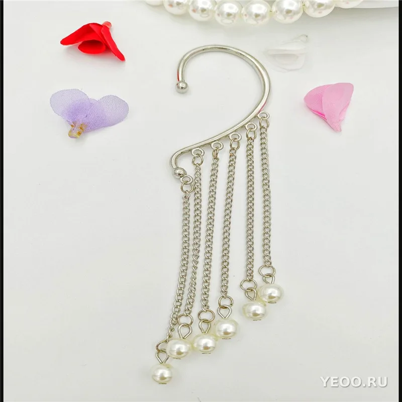 Серьги-подвески женские с кисточками в форме сердца, из сплава