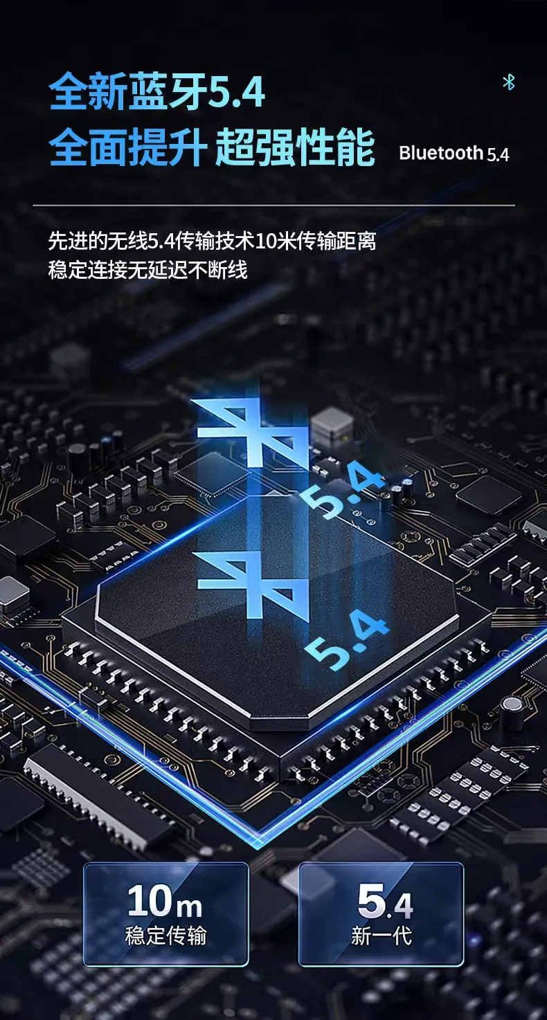 Беспроводные наушники накладные с шумоподавлением и AI-переводом, Bluetooth 5.0