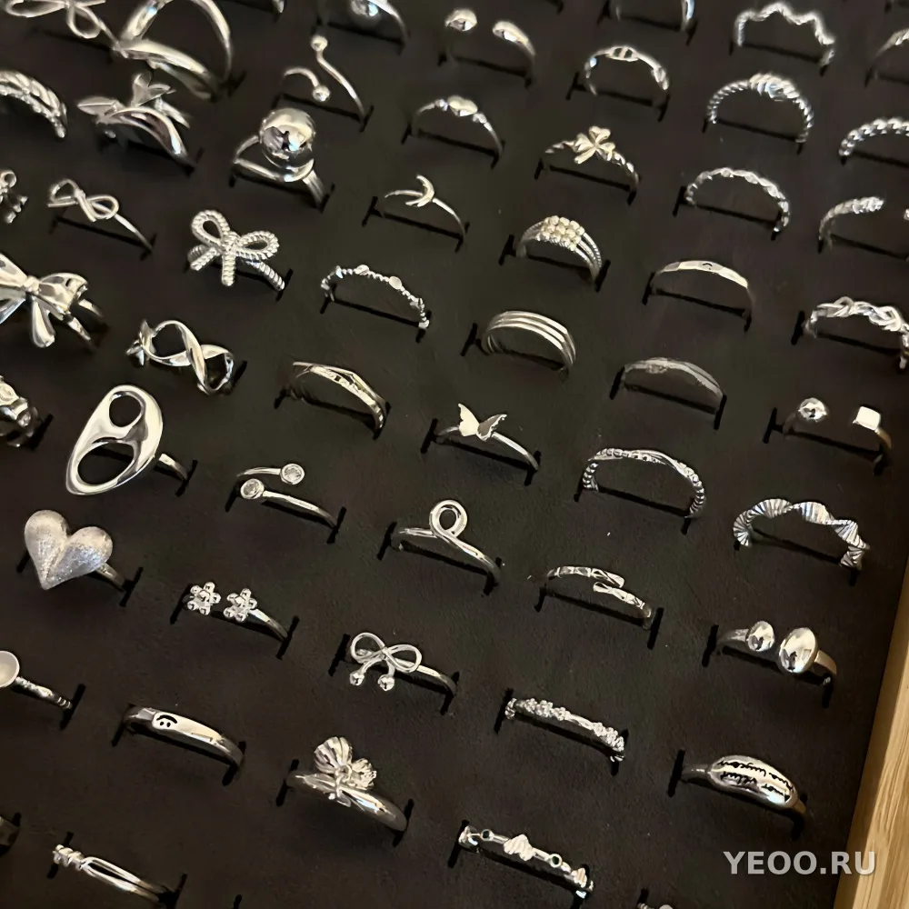 Серебряное кольцо 925 пробы с гладким ободком, регулируемое, женское