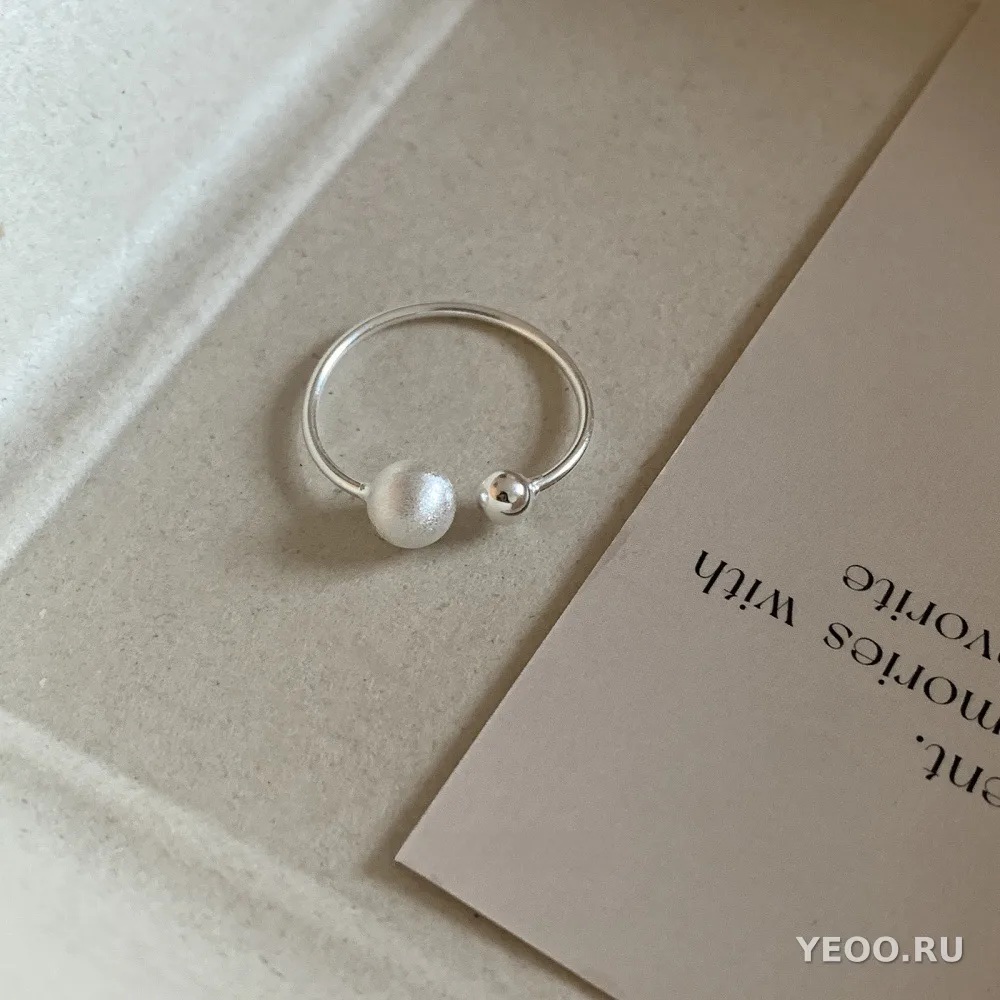 Серебряное кольцо 925 пробы с гладким ободком, регулируемое, женское