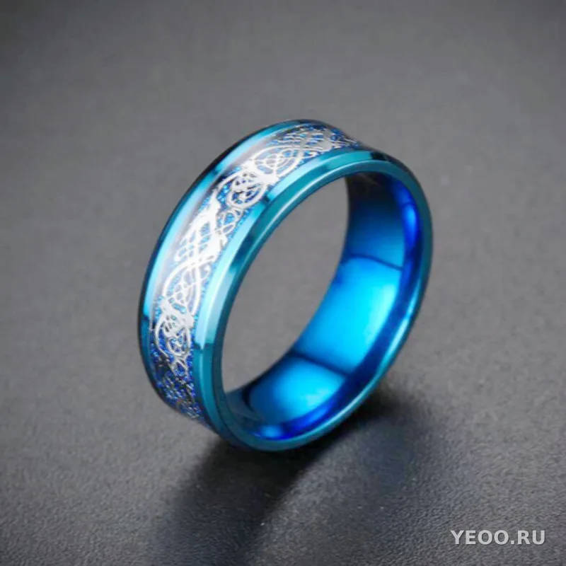 Кольцо с драконом из титановой стали, мужское, европейский стиль, оптом