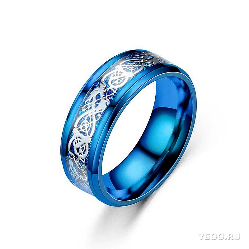 Кольцо с драконом из титановой стали, мужское, европейский стиль, оптом