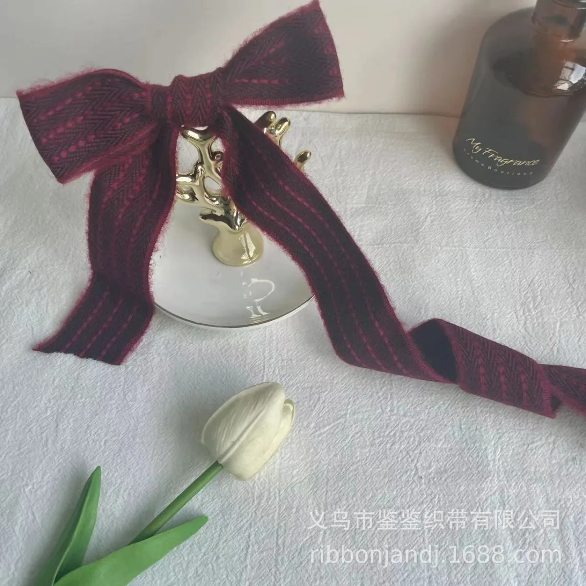 Шерстяная лента «ёлочка» для бантов и DIY-аксессуаров, 16 и 25 мм