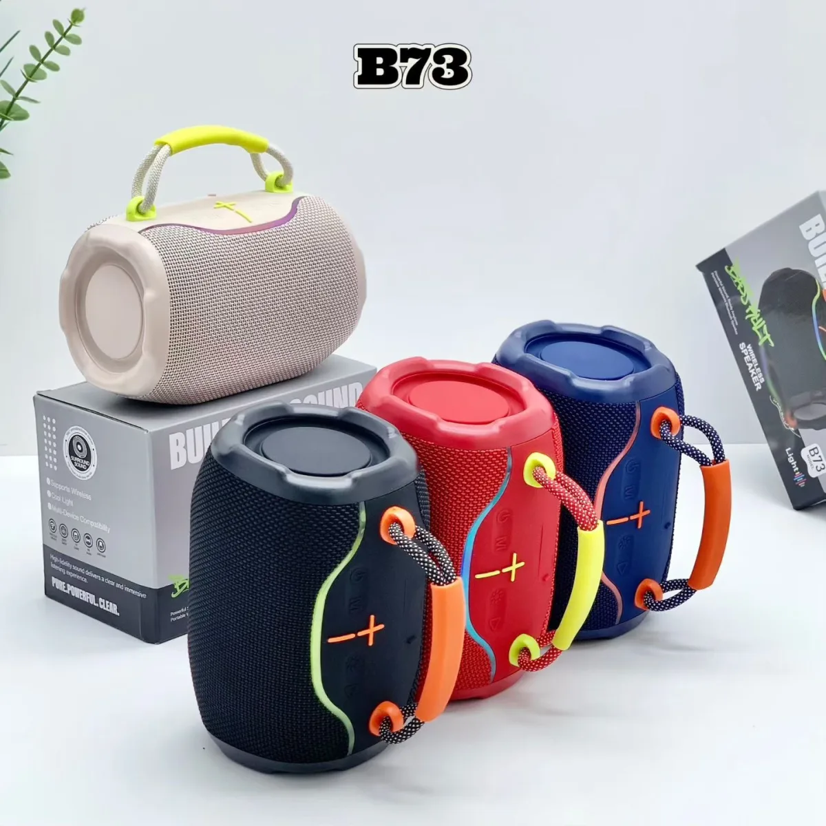 Портативная Bluetooth-колонка с RGB-подсветкой и питанием через USB-C
