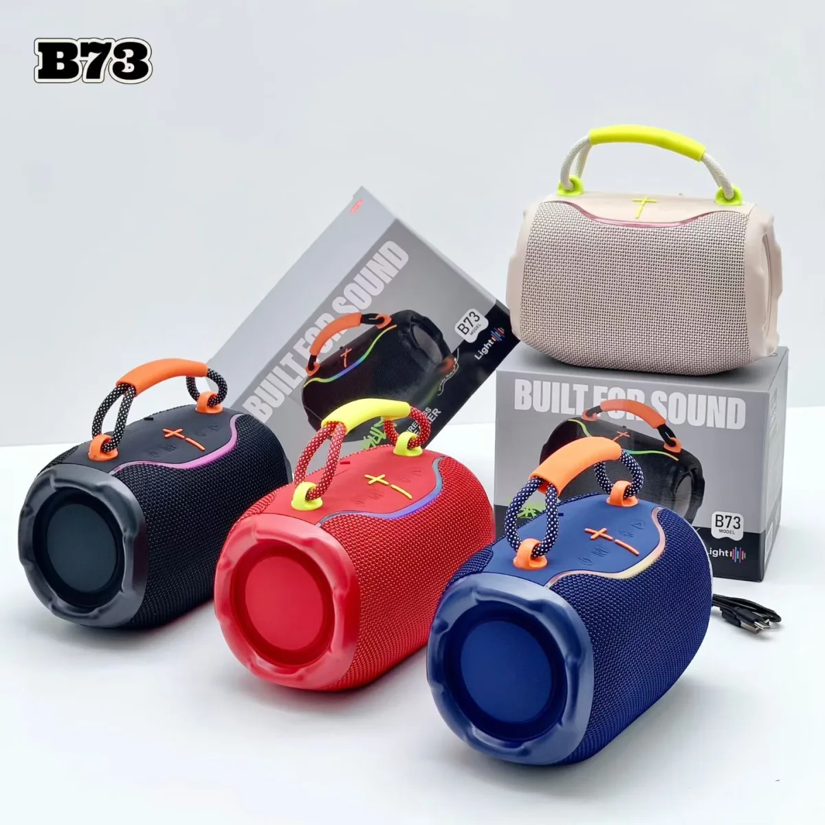 Портативная Bluetooth-колонка с RGB-подсветкой и питанием через USB-C