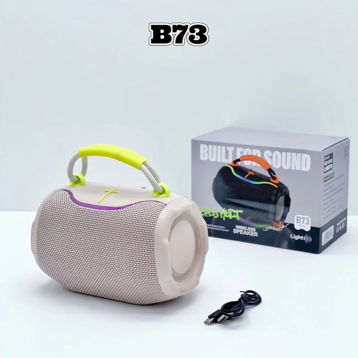 Портативная Bluetooth-колонка с RGB-подсветкой и питанием через USB-C