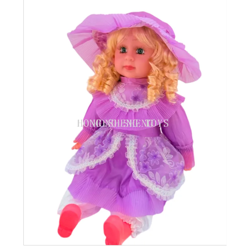 Музыкальная кукла в большой шляпе, 24 см, поющая, из ПВХ