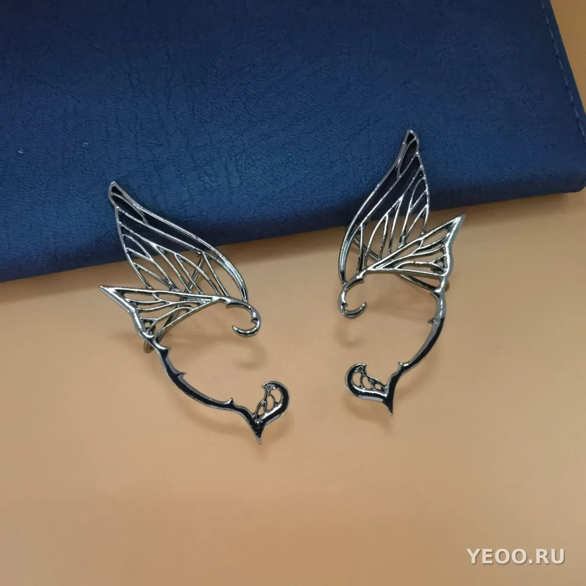 Серьги-подвески с мотивом бабочки и эльфа, металлические, в стиле индивидуального дизайна