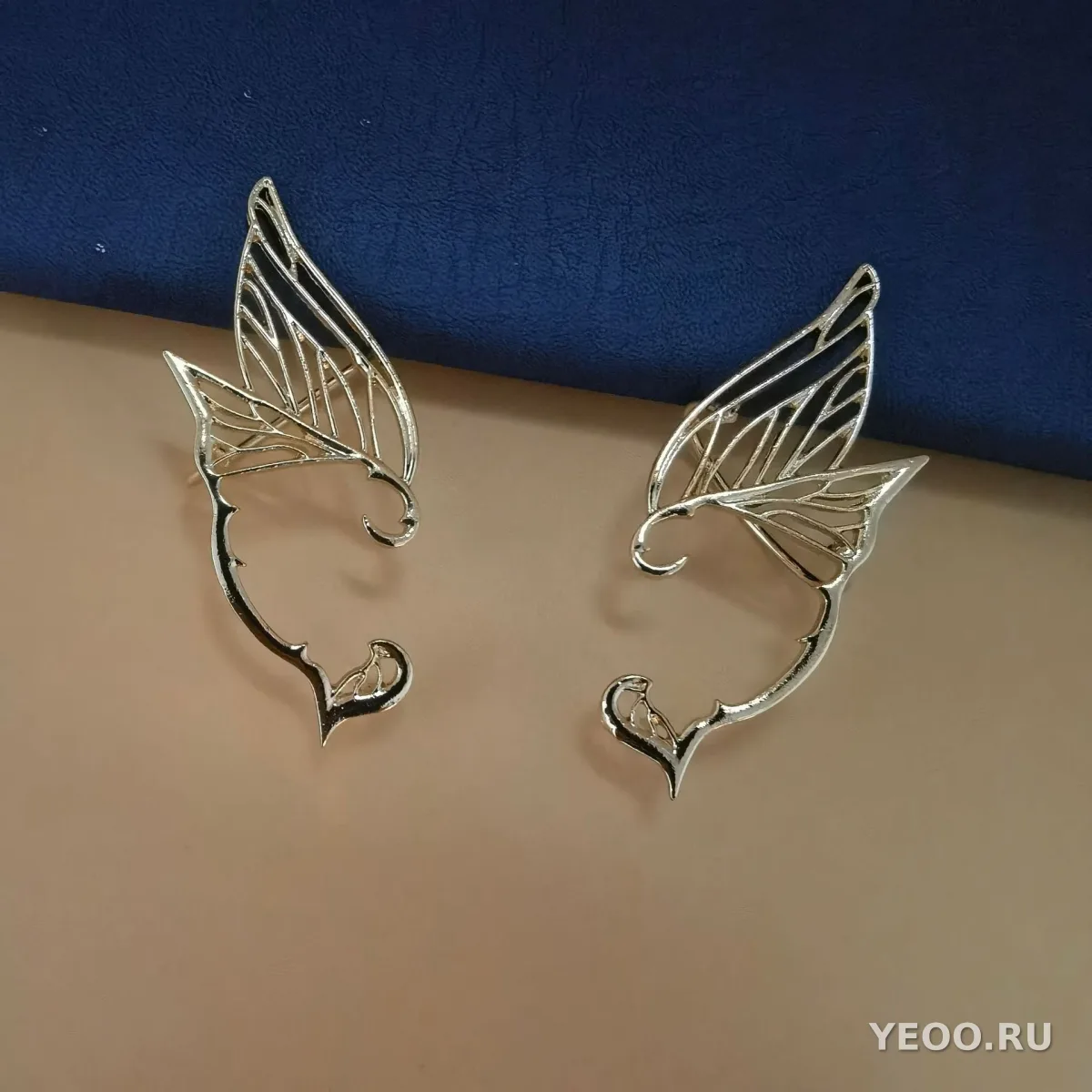 Серьги-подвески с мотивом бабочки и эльфа, металлические, в стиле индивидуального дизайна