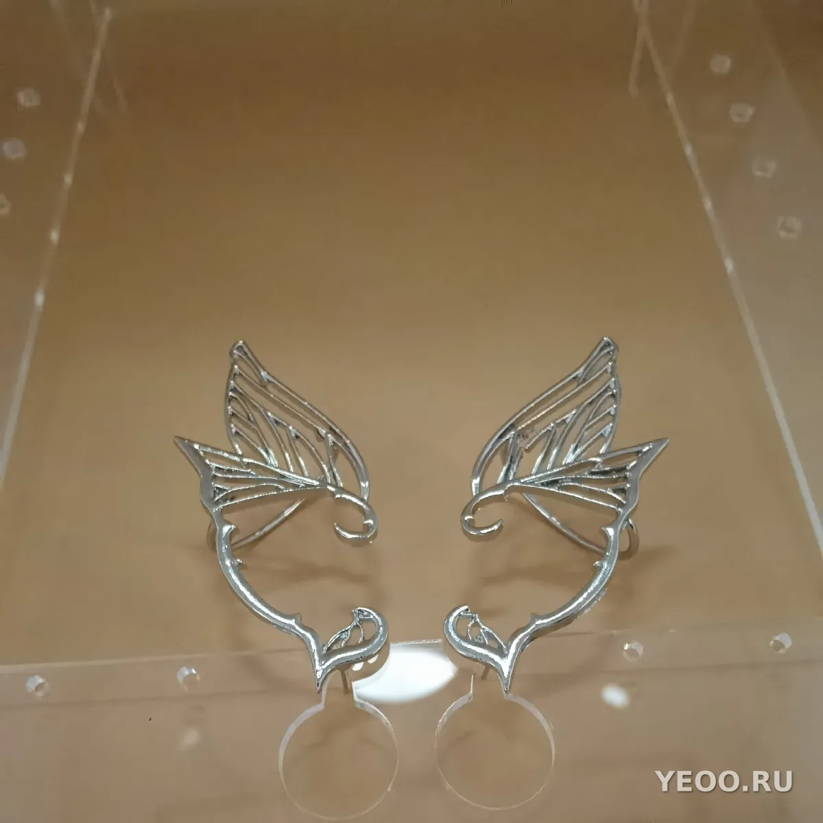 Серьги-подвески с мотивом бабочки и эльфа, металлические, в стиле индивидуального дизайна