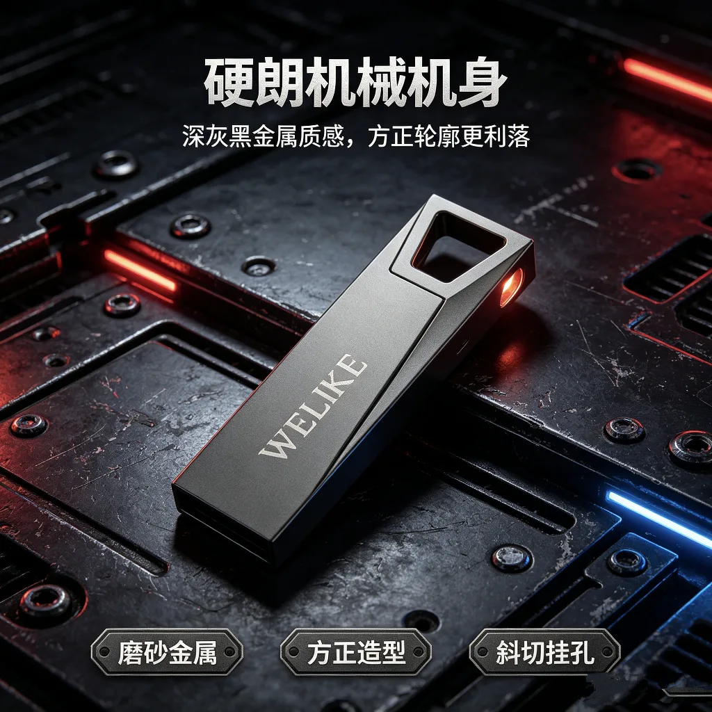 Металлический USB-накопитель с гравировкой логотипа, 8/16/32 ГБ