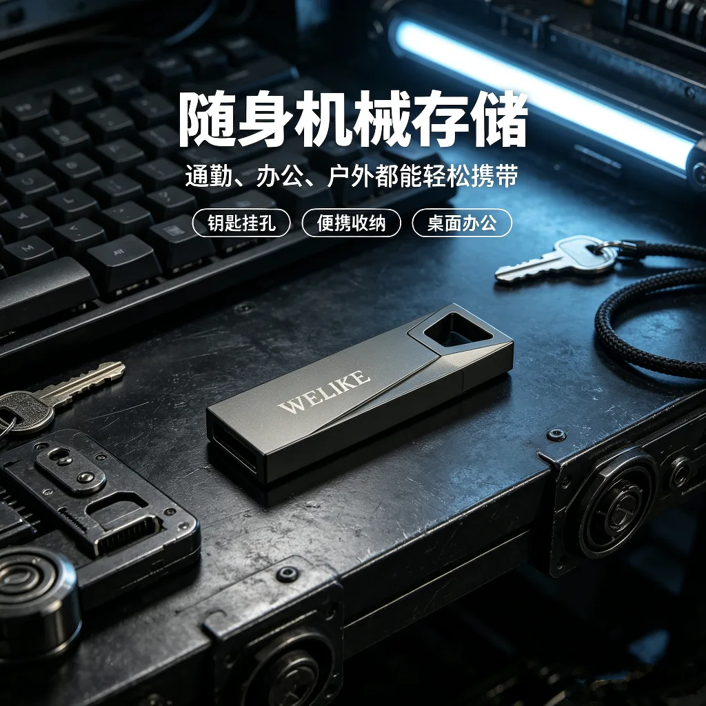 Металлический USB-накопитель с гравировкой логотипа, 8/16/32 ГБ