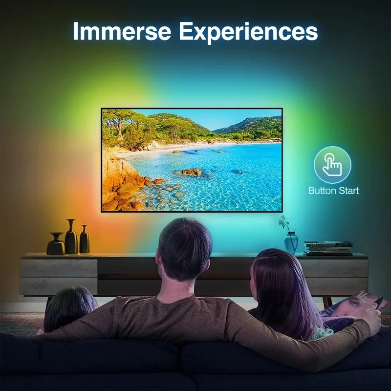 LED-лента RGB для подсветки телевизора, HDMI-синхронизация, управление через приложение