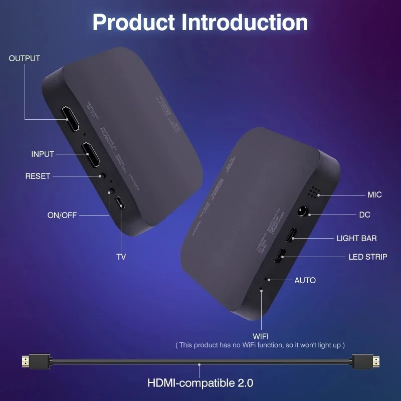 LED-лента RGB для подсветки телевизора, HDMI-синхронизация, управление через приложение