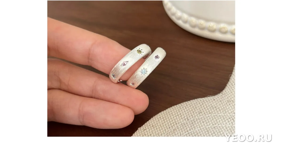Кольцо женское медное с матовой текстурой, гальваническое покрытие, универсальный размер