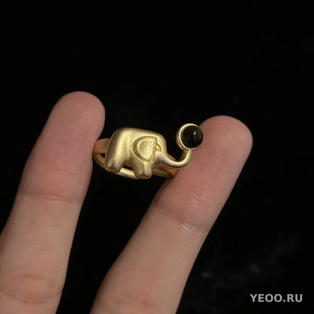 Матовое кольцо-подвеска со слоном, этнический стиль, регулируемое по размеру