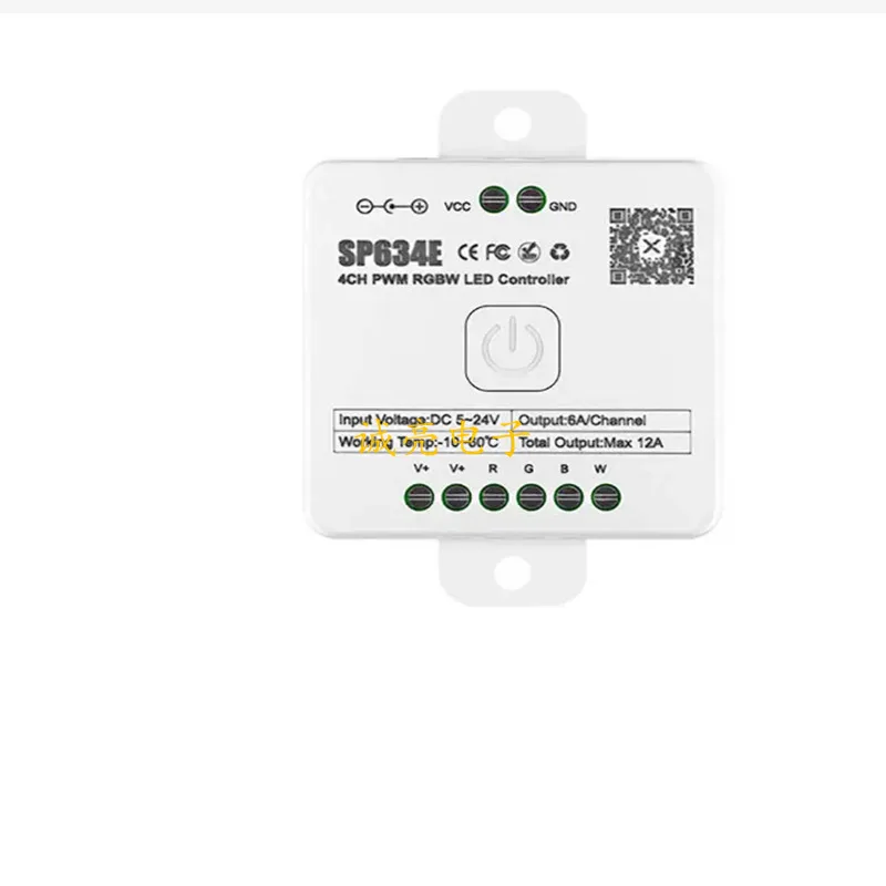 Bluetooth-контроллер SP630E для светодиодной ленты RGBCW, диммирование через приложение