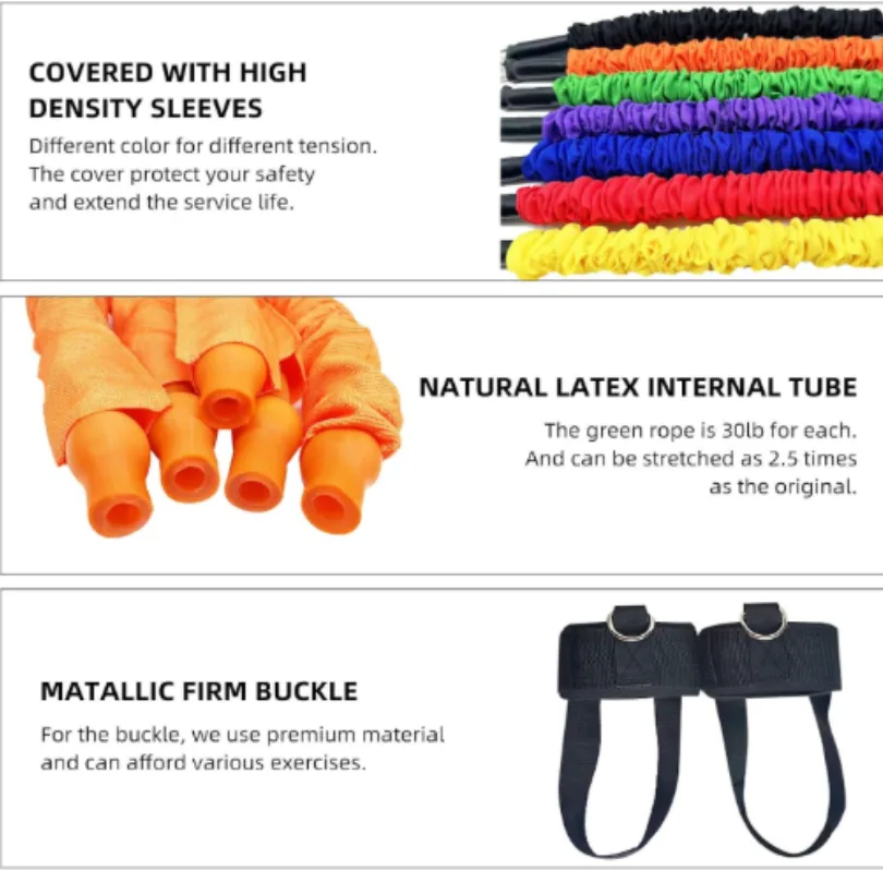 Прыжковая резинка-эспандер для тренировки ног, натуральный латекс
