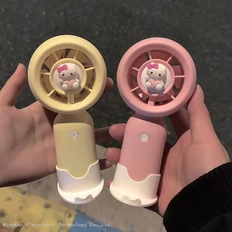 Мини-вентилятор ручной портативный с фигуркой кота, аккумулятор 150 мАч, USB